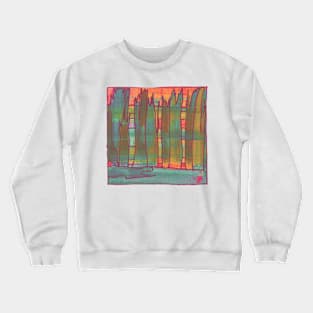 Liminal Space II Orange Sunrise Abstraction Crewneck Sweatshirt